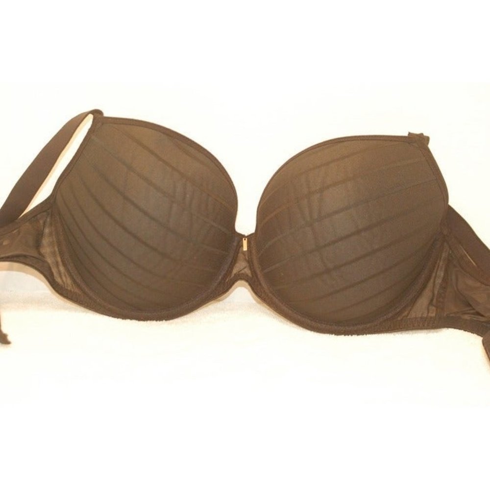 Black Freya Cameo Deco Plunge Molded Underwire Bra Size 36G